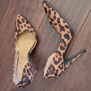 Jessica Simpson leopard heels